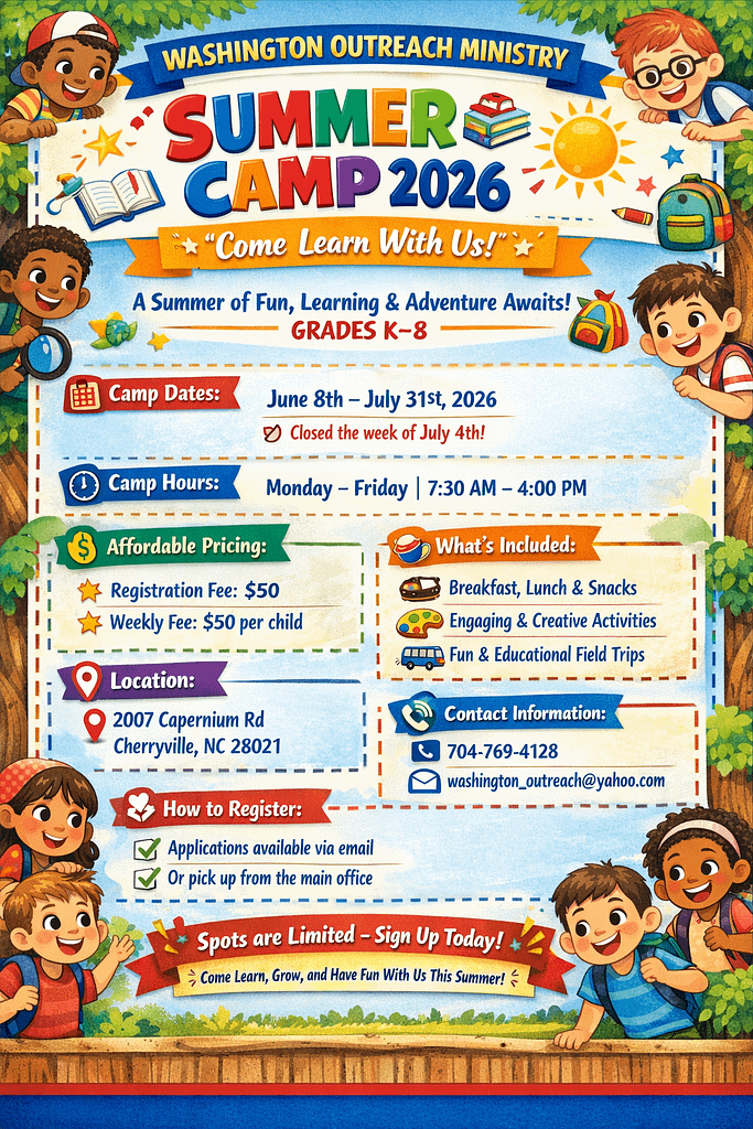 Flyer for Summer Camp 2026